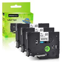GREENCYCLE 3 Pack Compatible for Brother TZ-231 TZE-231 TZ TZE 231 0.47 Inch (12mm) x 26.2ft Black on White Laminated Label Tape for P-Touch PT-D210 PT-H100 PT-D400AD PT-P700 PT-D600 PT-D450 Labeler