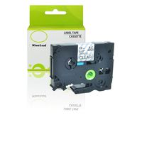 NineLeaf 1 Pack 12mm Laminated Tapes Compatible for Brother P-Touch Labeler TZe131 TZ-131 TZ131 Black on Clear 1/2-Inch Labeling Tape (26.2 Feet)