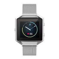 Yutior Metal Bands Compatible with Fitbit Blaze Smart Watch, Stainless Steel Magnetic Replacement Band with Frame Small & Large for Women Men, Champagne Gold, Black, Silver, Colorful, Rose Gold