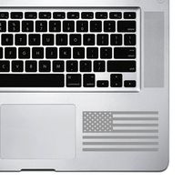 StickAny Palm Series American Flag Flat Sticker for MacBook Pro, Chromebook, and Laptops (Silver)