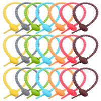 21 Pieces Colorful Silicone Twist Ties,Cable Cord Wraps Management Organizer, All-Purpose Bag Sealing Clips,Reusable Bread Tie, Food Saver, Household Snake Straps,Electronics Wire Strips,21cm/8.26in