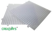 Creator's Waffle Grid 2-Pack - As Seen On HGTV/DIY Network - Solid Bottom Modular Surface - Glass Cutting, Small Parts, Liquid Containment, Grow Room, Etc. - Home, Office, Shop - USA MADE