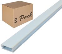 Electriduct Medium Latching Cable Raceway (500 Series) - 5 Feet - White | 5 Sticks (25 Feet Total)