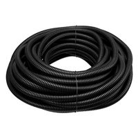 uxcell Corrugated Tube Conduit PP Polyethylene Tubing Flexible Pipe Hose Black 8.5mm Inner Dia 11.5mm Outer Dia. 11M Long
