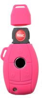 Silicone Smart Key FOB Cover for Mercedes-benz Fits Many Models C, Cl, CLK Cases (Fuchsia)