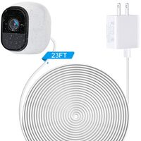 Power Adapter for Arlo Pro and Arlo Pro 2, with 23Ft/7m Weatherproof Outdoor Power Cable Compatible with Arlo Pro Camera - by ALERTCAM