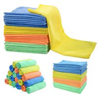 Mastertop 20Pcs/Pack Microfiber Dust Cleaning Cloth 4 Colors Multifunctional Cleaning Rag for Kitchen Car