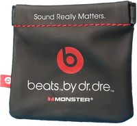 Monster Beats in-Ear Earphone Pocket Pouch for POWERBEATS(1, 2, 3) BeatsX, iBeats, Tour, UrBeats and All Beats Earphone Models. Color Black. by: BuyGeneral.