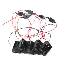 Senmod 24V Battery Holder Storage Case Box 23A 2x12V Battery in Series Wired ON/Off Switch, 24V Battery Holder, 23A Battery Holder, Pack of 5