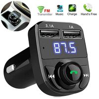 Wireless Bluetooth FM Transmitter, Handsfree Call, Car Charger, Radio Receiver & Mp3 Music Stereo Adapter,Dual USB Port Charger for Vehicles with no Bluetooth