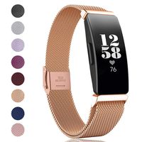 Kartice Compatible with Fitbit Inspire HR Bands/Inspire Band,Stainless Steel Men Women Replacement Strap for Fitbit Inspire (Rose Gold)