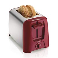 Hamilton Beach 2 Slice Extra Wide Slot Toaster with Shade Selector, Toast Boost, Auto Shutoff, Red (22623)