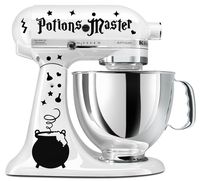 Potions Master Wizard Cauldron Black Vinyl Decal Set For Stand Mixer (Mixer Not Included)