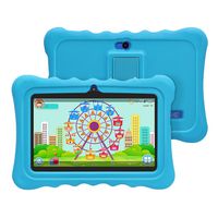 【2019 Upgraded 】 YUNTAB 7-inch Q88H Kids Tablet,Android 4.4,Allwinner A33 Quad-Core CPU,1GB RAM+8GB ROM,1024x600 Touch Screen,with Dual Cameras,Bluetooth and Wi-Fi(Blue)