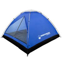 Wakeman 2-Person Tent, Water Resistant Dome Tent for Camping with Removable Rain Fly and Carry Bag, Lost River 2 Person Tent Outdoors (Gray/Blue)