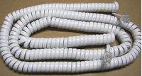 Bright White 21' Ft Handset Phone Coiled Cord