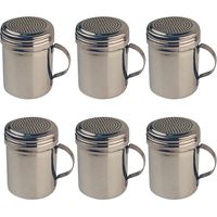 Winware Stainless Steel Dredges 10-Ounce with Handle, Set of 6