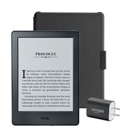 Kindle Essentials Bundle including Kindle 6" E-Reader (Previous Generation - 8th), Black with Special Offers, Amazon Cover for Kindle - Black, and Power Adapter