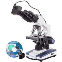 AmScope 40X-2500X LED Lab Binocular Compound Microscope with 3D-Stage with 10MP USB3 Camera