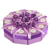Voberry® European Creative Candy Box Triangle Cake Box Favor Candy Box (D)