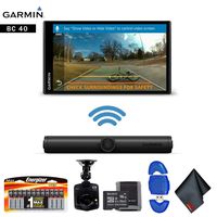 Garmin DriveSmart 65 & Traffic GPS with Compatible Garmin BC40 Wireless Backup Camera, AA Batteries and Dash Cam