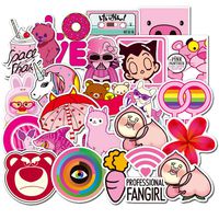 Girl Cute Lovely Laptop Stickers Water Bottle Skateboard Motorcycle Phone Bicycle Luggage Guitar Bike Sticker Decal (50Pcs/Pack - A)