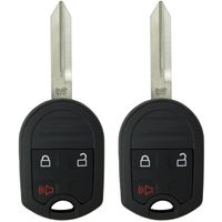 Keyless2Go New Uncut Keyless Remote Head Key Fob for Select F-150 Edge Escape Explorer Fusion Vehicles That use OUCD6000022 164-R8070 (2 Pack)