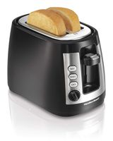 Hamilton Beach 2 Slice Extra Wide Slot Toaster with Keep Warm & Bagel Settings, Shade Selector, Toast Boost, Auto-Shutoff and Cancel Button, Black (22810)