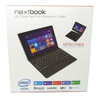 EFUN Nextbook 10.1 inches Quad Core Windows Tablet with Keyboard - Black (EFMW101T) (Renewed)