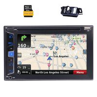 EinCar Wince Double Din Audio,Touchscreen,Bluetooth,GPS Sat Navi, DVD/CD/MP3/USB/Dual SD AM/FM RDS Radio Car Stereo, 6.2" Digital LCD Monitor, Wireless Remote,Rear Camera Included,Subwoofer
