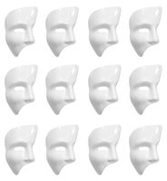 Beistle S60820-WAZ12 Phantom Masks, White