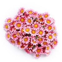 Gleader Approx 100pcs Artificial Gerbera Daisy Silk Flowers Heads for DIY Wedding Party (Light Pink) by Gleader