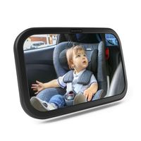 CCAUTOVIE Baby Car Mirror Back Seat Baby Mirror for Car Seat Rear Facing Infant Large Clear Mirror Shatterproof 360° Rotation