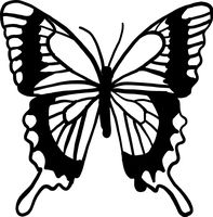 Butterfly Vinyl Decal - 8 Inches - For Cars, Trucks, Windows, Laptops, Tablets - High Quality, Outdoor-Grade 2.5mil Thick Vinyl - Black