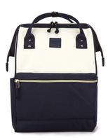 Kah&Kee Polyester Travel Backpack Functional Anti-theft School Laptop for Women Men (White/Navy, Large)