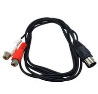 DIN 5 Pin to RCA Cable,Qaoquda 5ft/1.5m 5-Pin Din Male Plug to 2-RCA Female Audio Adapter Cable for Electrophonic Bang & Olufsen, Naim, Quad.Stereo Systems (DIN 5P M-2RCA F)