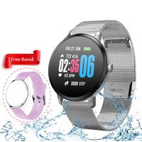 Smart Watch, Fitness Tracker with Heart Rate & Blood Pressure Monitor for Android & iOS, Waterproof Activity Tracker Watch with Sleep & Blood Oxygen Monitor, Calorie Counter & Pedometer for Women Men