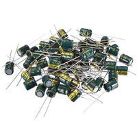 uxcell Aluminum Radial Electrolytic Capacitor Low ESR Green with 47UF 50V 105 Celsius Life 3000H 6 x 7 mm High Ripple Current,Low Impedance 50pcs
