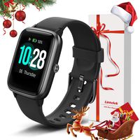 Lintelek Smart Watch with 1.3" LCD Full Touch Screen, Large Screen Fitness Tracker with Heart Rate Monitor, Pedometer, Sleep Tracker, Waterproof Activity Tracker for Men Women Gift