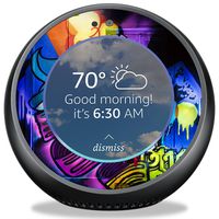 MightySkins Skin Compatible with Amazon Echo Spot - Midnight Mischief | Protective, Durable, and Unique Vinyl Decal Wrap Cover | Easy to Apply, Remove, and Change Styles | Made in The USA