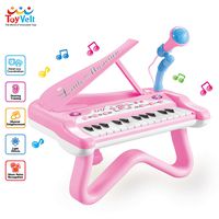 ToyVelt Toy Piano for Toddler Girls - Cute Piano for Kids with Built-in Microphone & Music Modes - Best Birthday Gifts for 2 3 4 5 Year Old Girls - Educational Keyboard Musical Instrument Toys