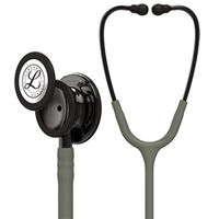 3M Littmann Classic III Monitoring Stethoscope, Smoke-Finish, Dark Olive Green Tube, 27 Inch, 5812