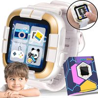 【Games Watches】Kids Watch for Boys Girls, Touch Screen Learning Toys Games Smart Watch with Two Way Calling Fitness Tracker Calendar Phone Watch Camera Christmas Holiday Birthday Gifts (White)