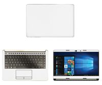 Decalrus - Protective Decal for HP 14 CF0006DX (14" Screen) Laptop White Carbon Fiber Skin case Cover wrap CFhp14_CF0006dxWhite