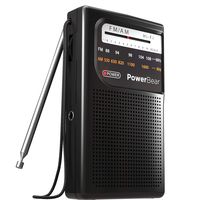 PowerBear AM FM Portable Radio | Battery Operated, Long Range, Handheld