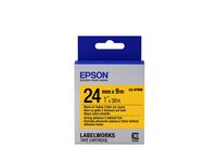 Epson LabelWorks Strong Adhesive LK (Replaces LC) Tape Cartridge 1" Black on Yellow (LK-6YBW) - for use with LabelWork LW-600P and LW-700 Label Printers