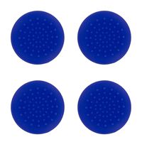 4 x Assecure blue TPU silicone rubber gel analogue thumb grip stick caps for Sony PS4 controllers [Playstation 4]