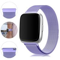 Find-MyWay Compatible with Fitbit Versa Bands/Versa 2/Versa Lite Bands,Versa Accessories Wristband Stainless Steel Bracelet for Women Men Strap for Fitbit Versa/Lite/Special Edition