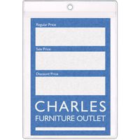 StoreSMART - Plastic Furniture Tag Holders - 25 Pack - 5" x 7" - Open Short Side (HPE1419S-FRNTR-25)