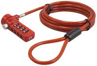 Sendt Red Notebook/Laptop Combination Lock Security Cable